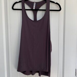 Fabletics Grey Oversized Deep Cut Muscle Tank Top Grey Medium